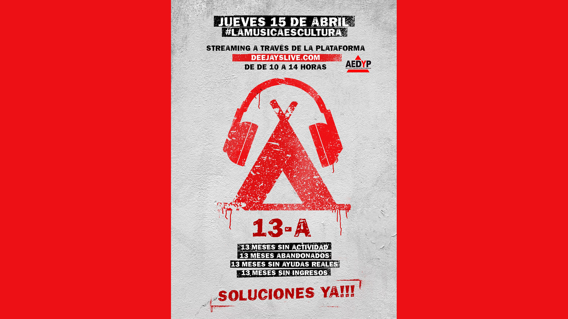 Protest against government’s unfair stance on DJs in Valencia (Spain)